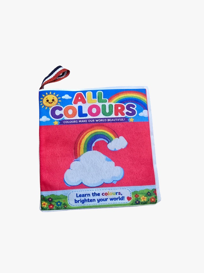 সব রং (All Colours) — AARISH কাপড়ের বই, ৬ পাতা; রংধনু, সূর্য ও মেঘ